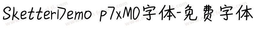 SketterDemo p7xMO字体字体转换